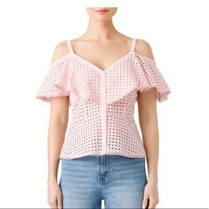 🌴🌴🌴 Pink Eyelet Top